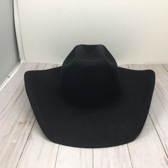RESISTOL Mens Jason Aldean Amarillo Sky 4X Wool Cowboy Hat Black Size 7 1/8 - Picture 1 of 7